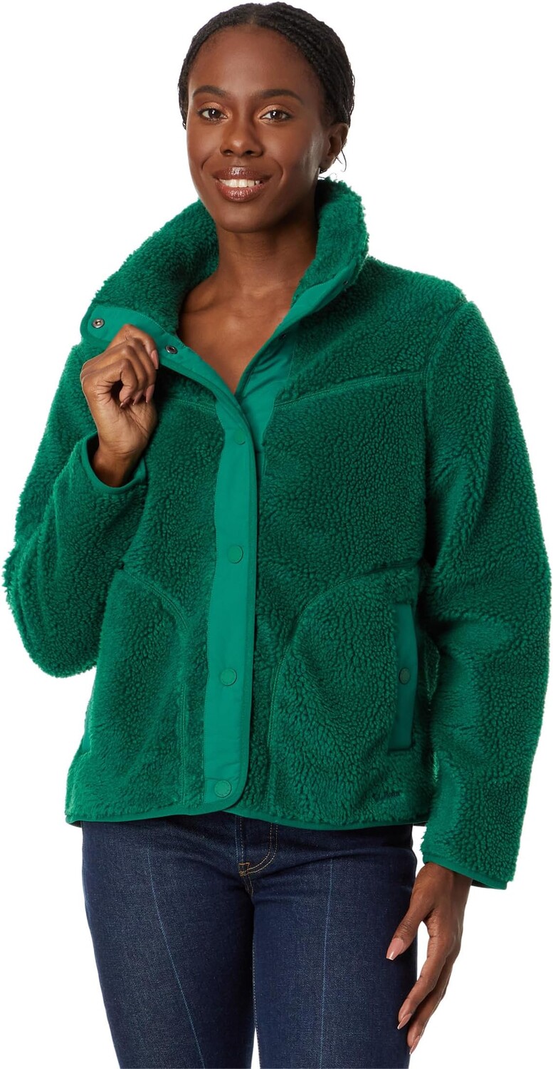 

Куртка Petite Bean's Sherpa Fleece Jacket L.L.Bean, цвет Emerald Spruce