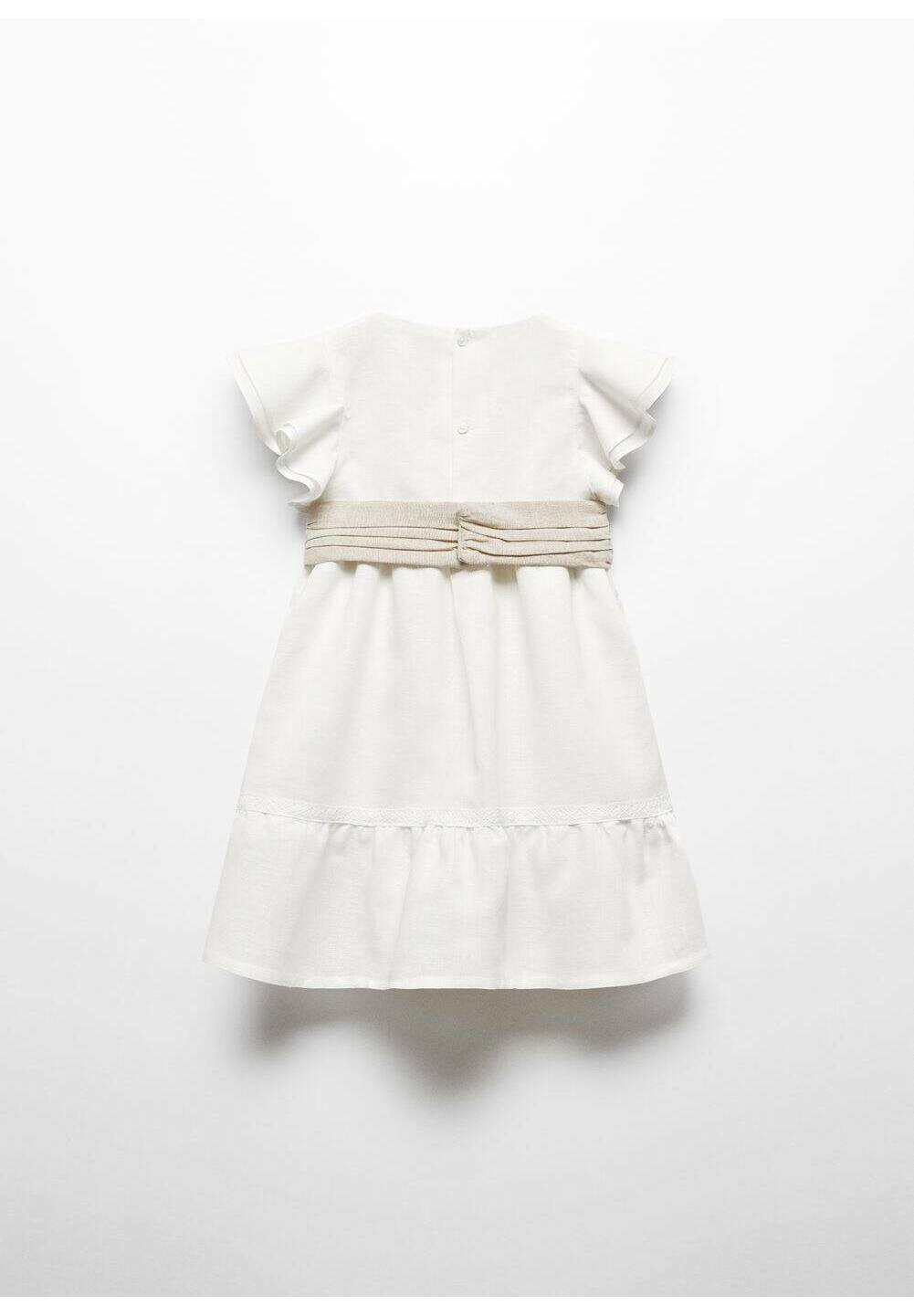 

Дневное платье Mango Kids, кремовый