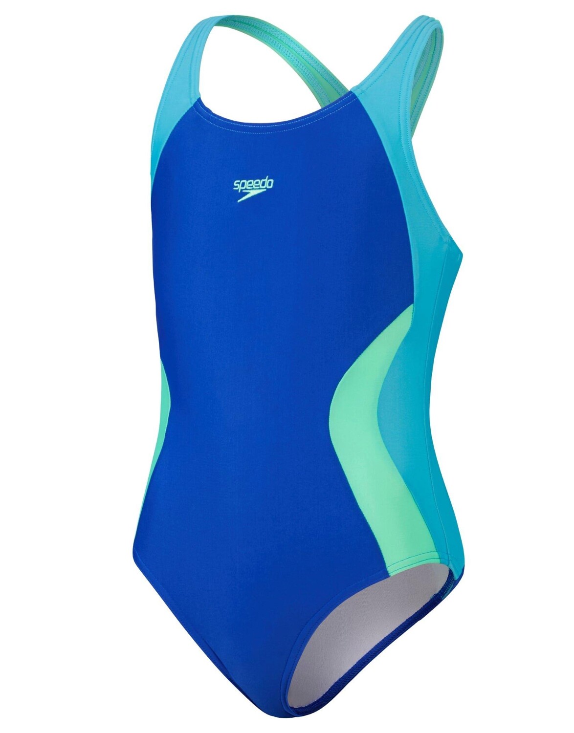 

Купальник Spiritback с цветными блоками - Синий/Зеленый Speedo, синий