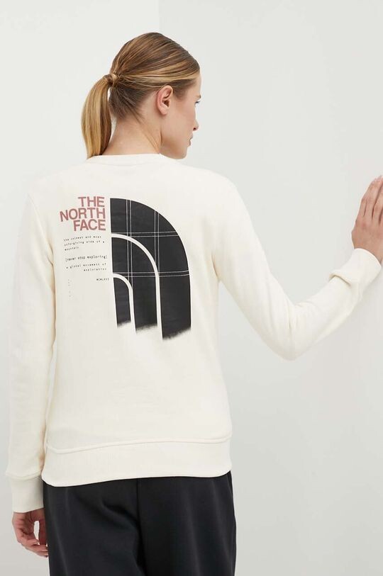 

Хлопковая толстовка The North Face, бежевый