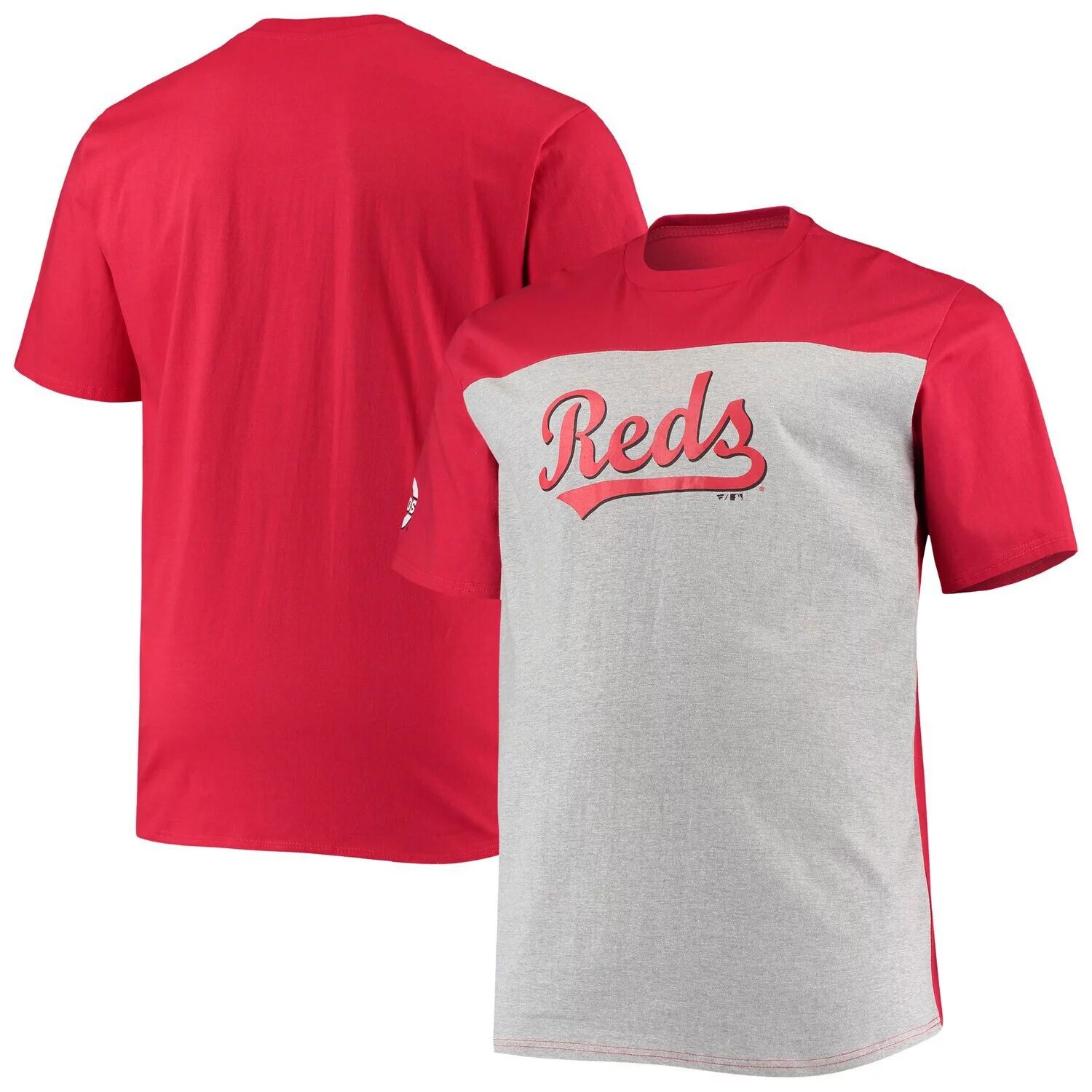 

Мужская фирменная красная/серая футболка с цветными блоками Cincinnati Reds Big & Tall Fanatics, Красный