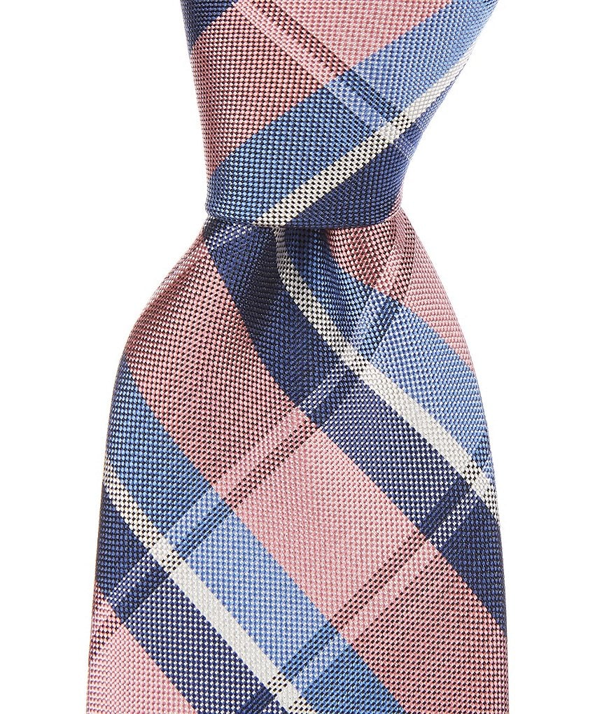 Плед Roundtree & Yorke 3 1/8 Тканый шелковый галстук, розовый