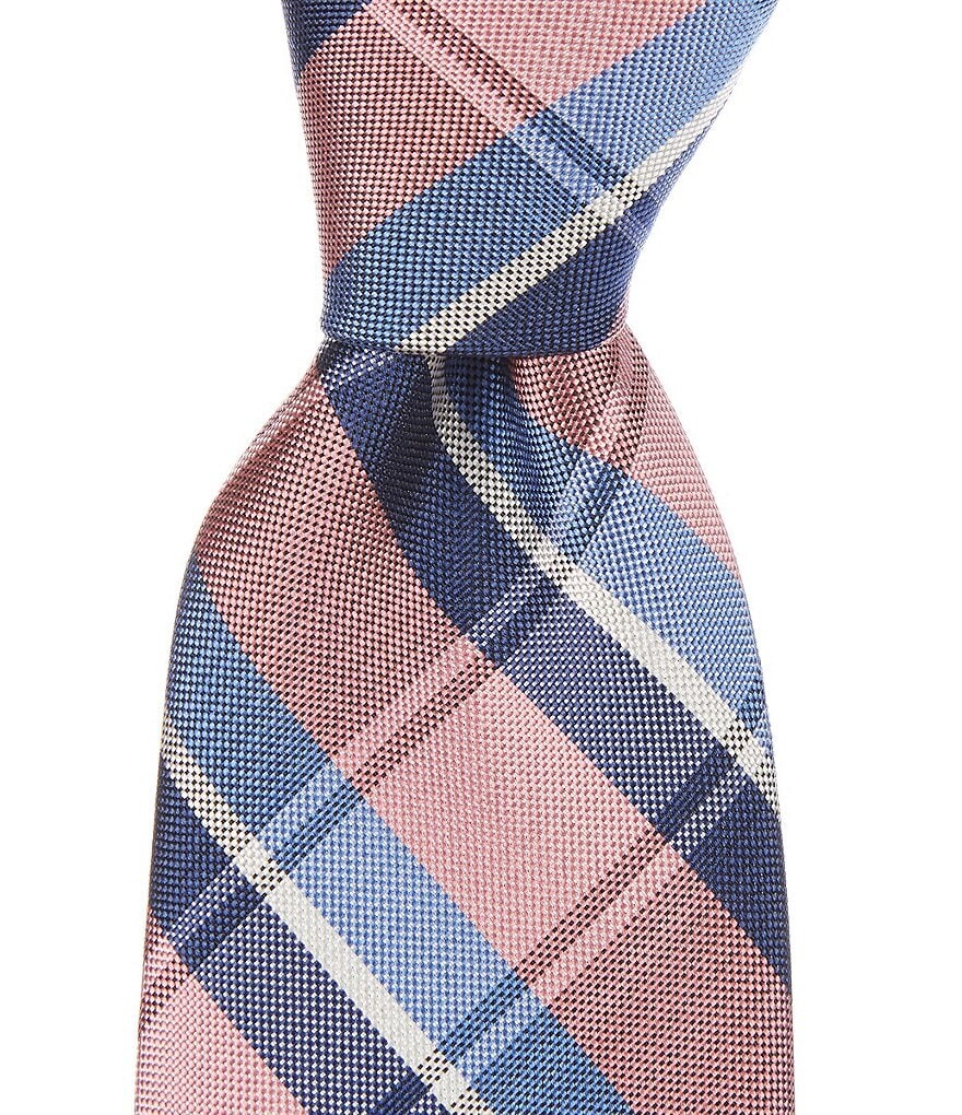 

Плед Roundtree & Yorke 3 1/8 Тканый шелковый галстук, розовый