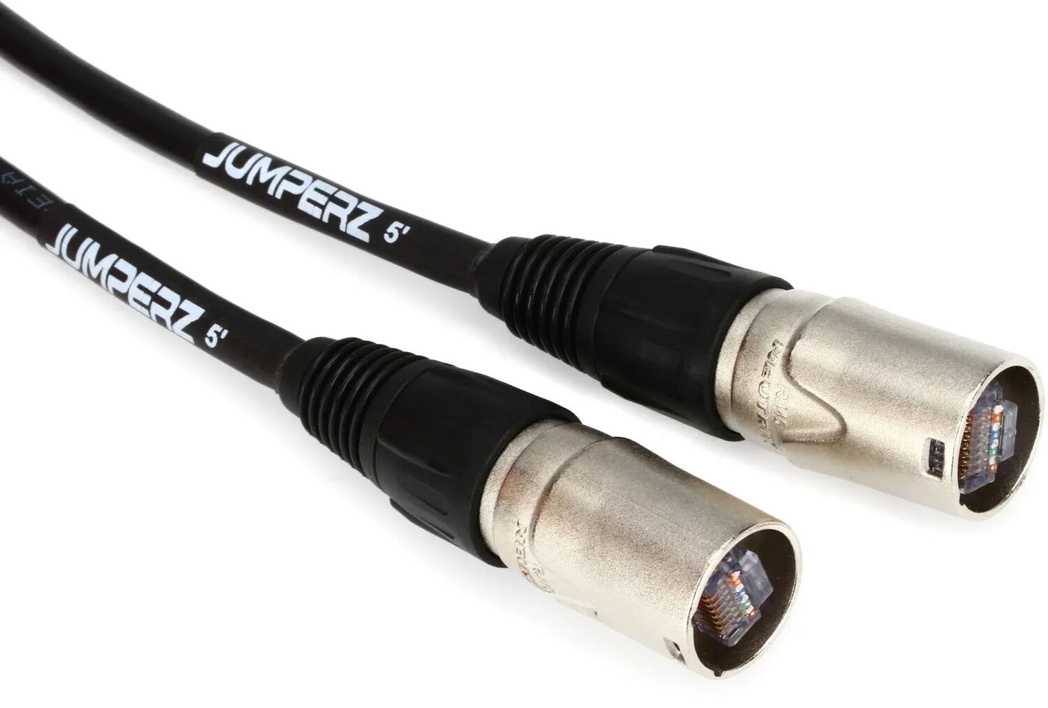 

Экранированный кабель JUMPERZ Blue Line Cat 5e с разъемами etherCON — 5 футов