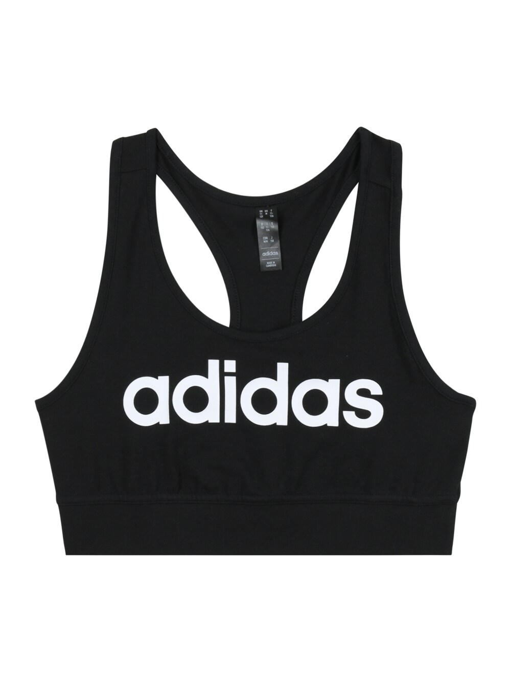 Спортивный топ Adidas Essentials Linear Logo, черный