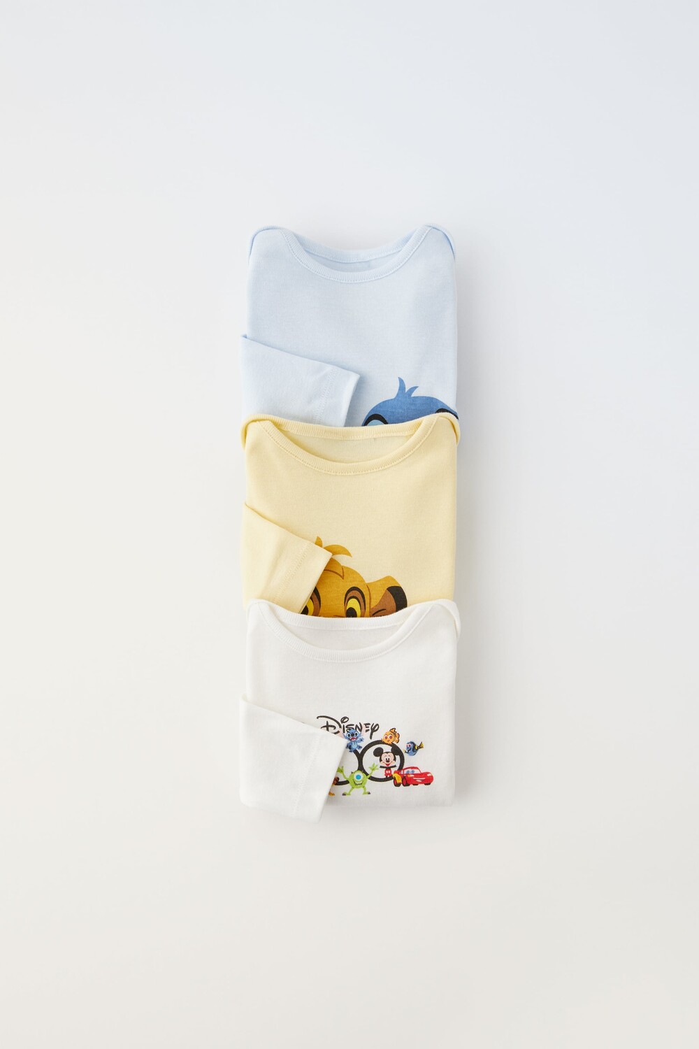 

Набор 3 боди с длинным рукавом «микки маус и друзья» disney 100th anniversary bodysuits Zara, белый