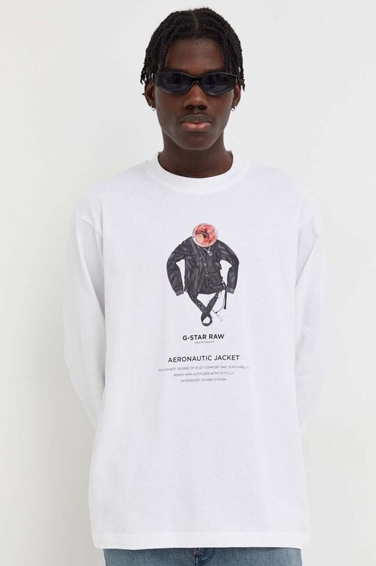 

Хлопковый топ с длинными рукавами G-Star Raw, белый