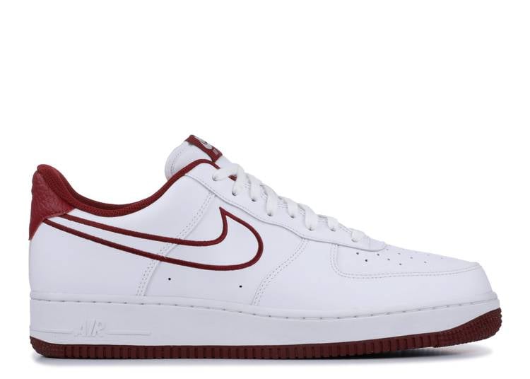 Nike air force 1 red leather hotsell