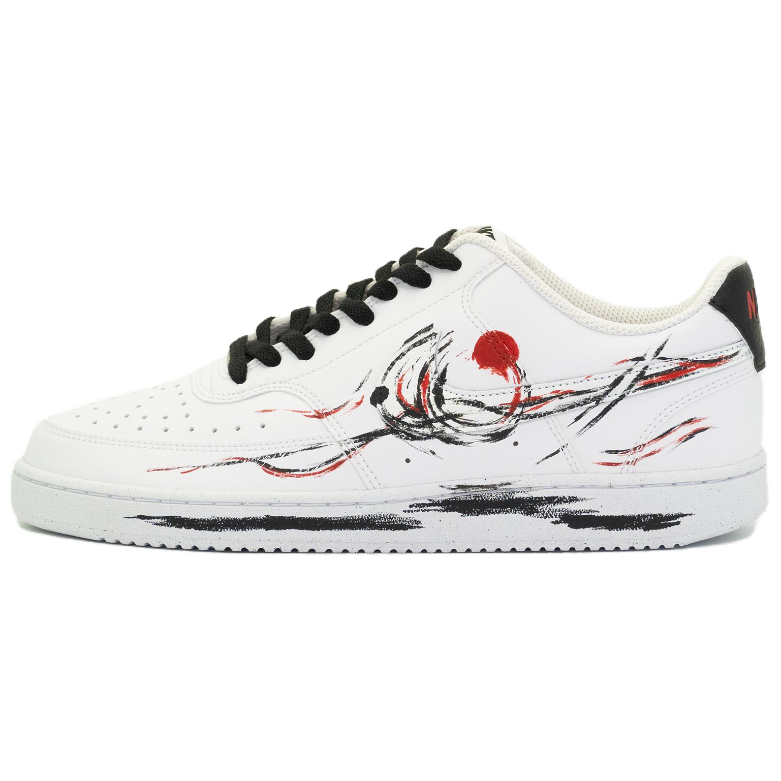 

Кроссовки Nike Court Vision 1 Skateboarding Shoes Unisex Low-top White/Black/Red, белый