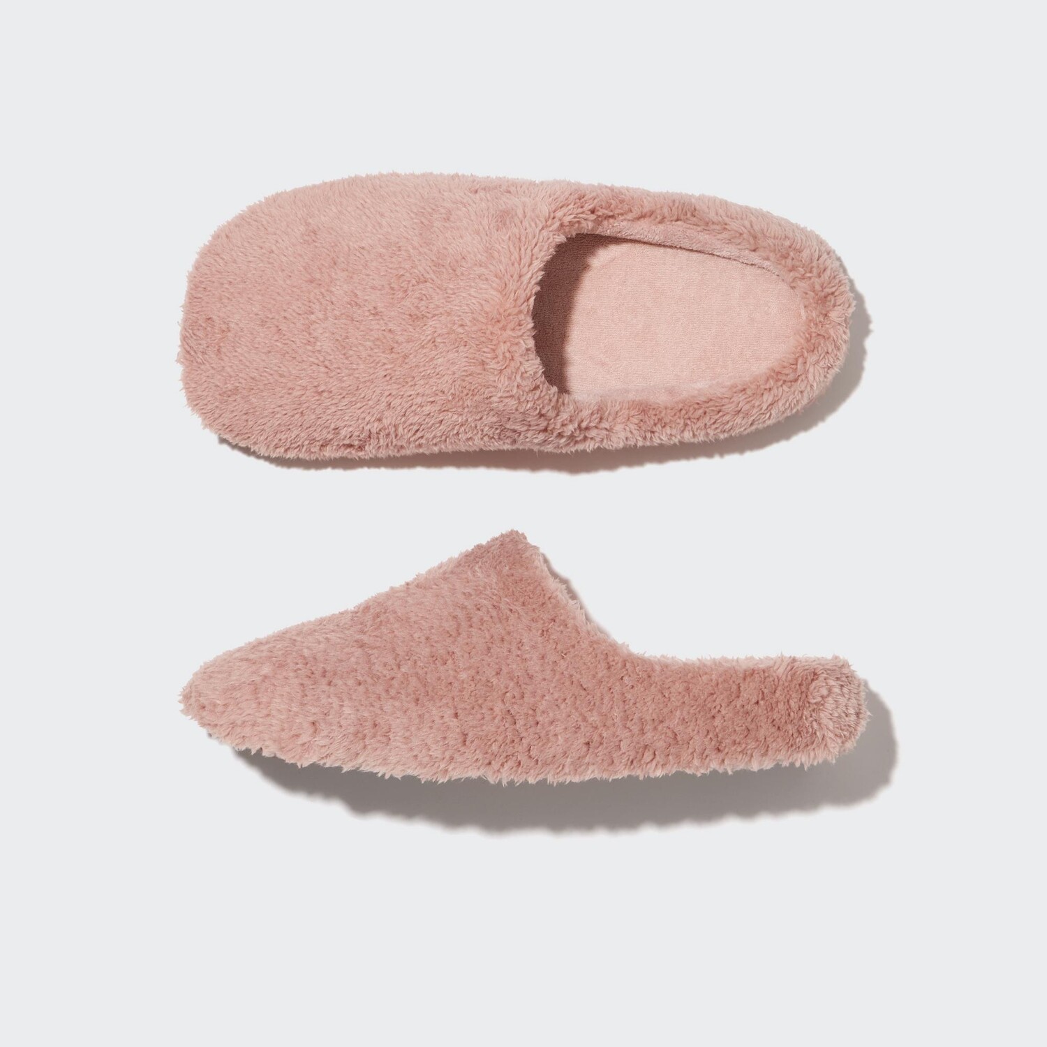 

Моющиеся флисовые тапочки (резиновая подошва) Uniqlo, розовый