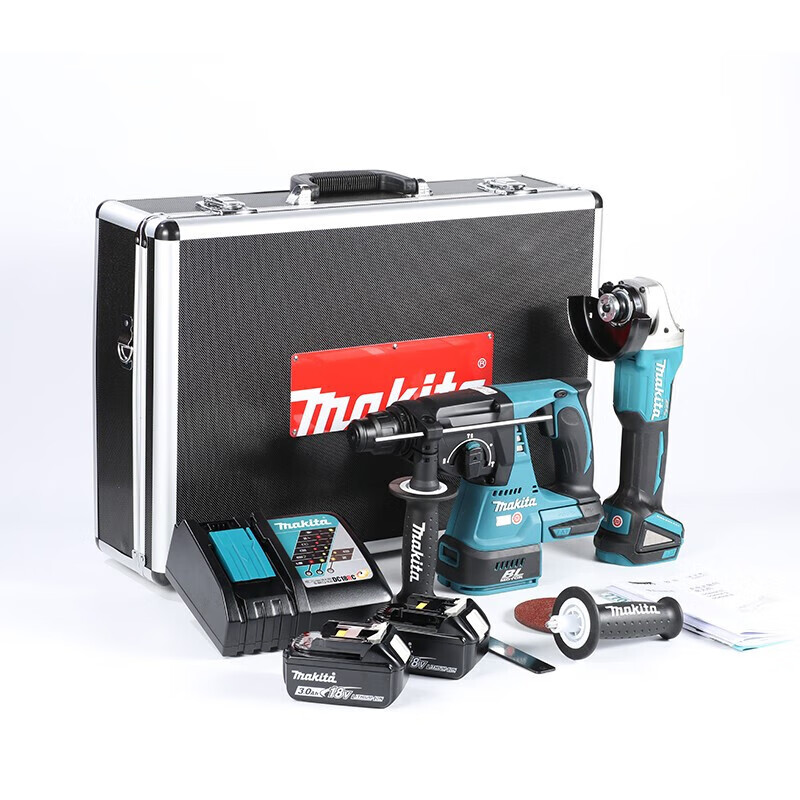 Угловая шлифовальная машина Makita DLX2161X + болгарка Makita DGA404, перфоратор Makita DHR242