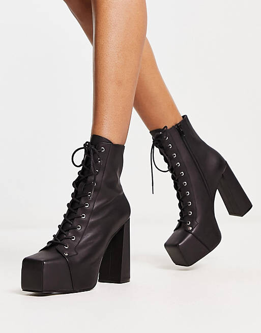 

Черные ботинки на шнуровке Jeffrey Campbell Akita