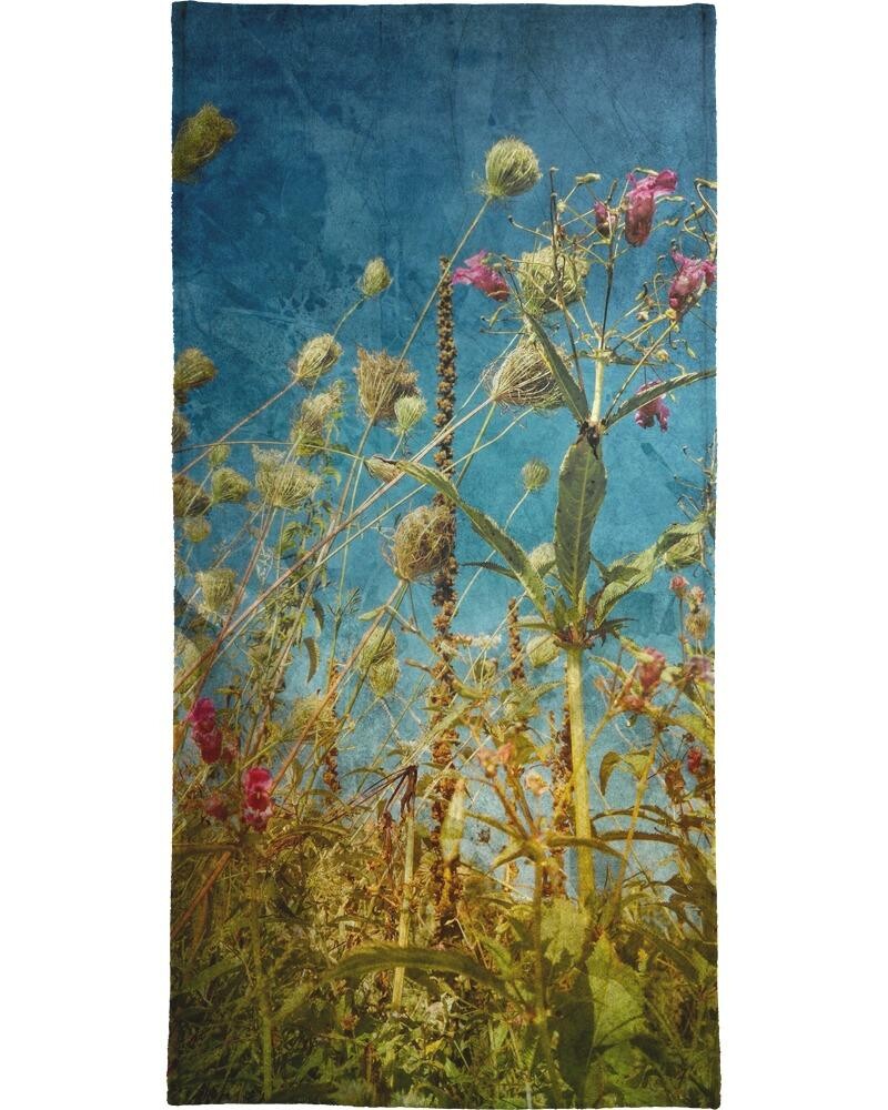 

Полотенце для ванной Juniqe Heat Flowers, цвет Blau & Grün