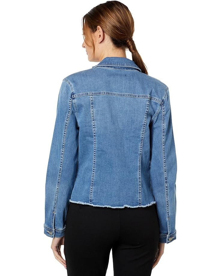 Куртка NYDJ Frayed Hem Denim Jacket, цвет Lovesick