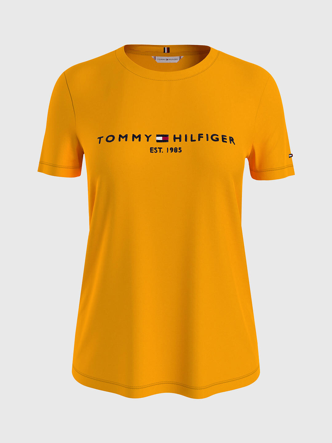 

Хлопковая футболка с логотипом Tommy Hilfiger, цвет Деревенский желтый