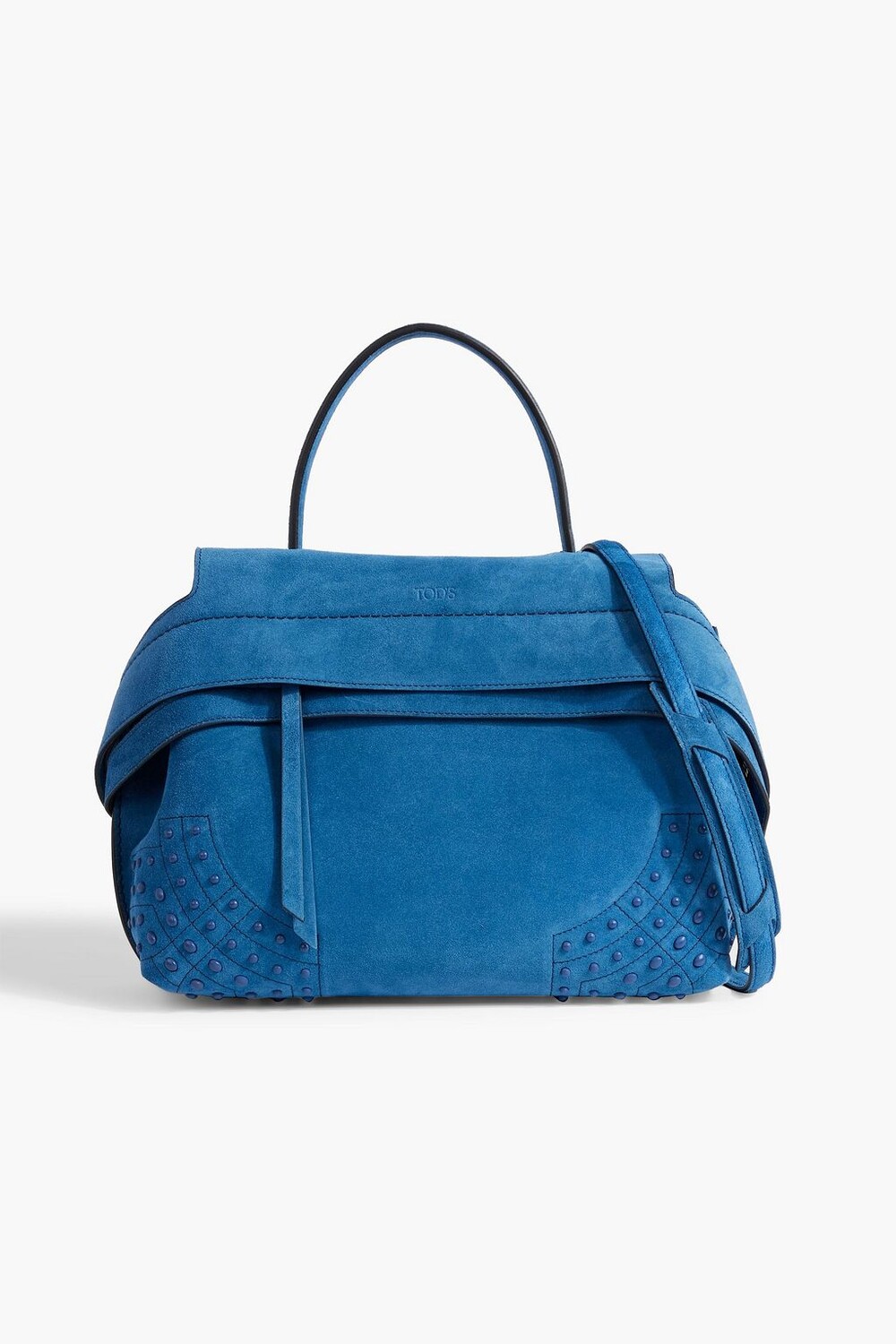 

Замшевая сумка-тоут с волнами TOD'S, лазурный