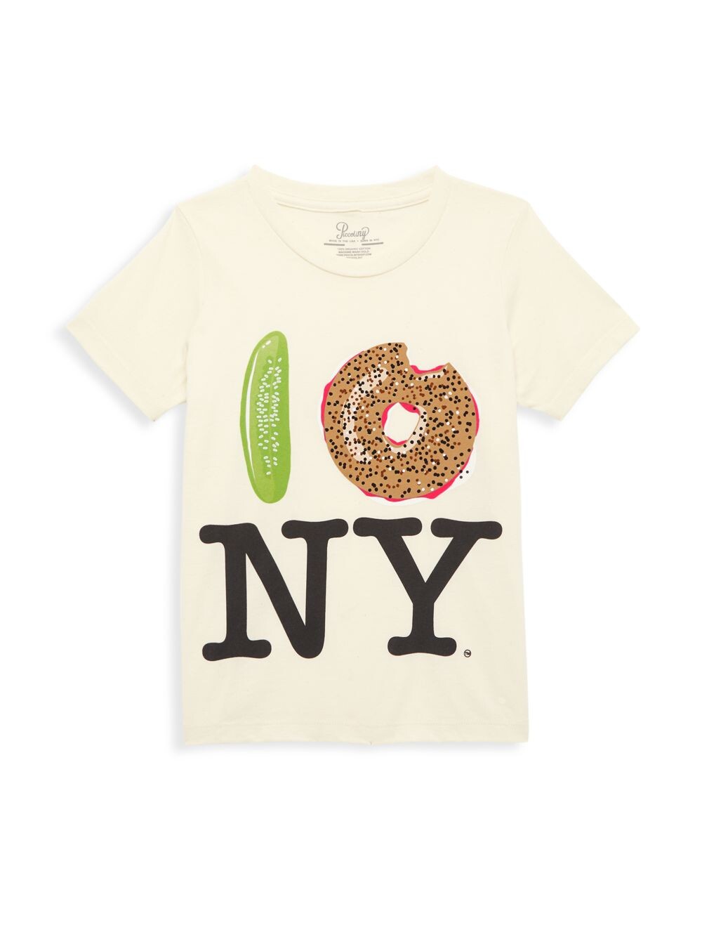 

Футболка Little Kid's & Kid's Pickle Bagel NY PiccoliNY, белый