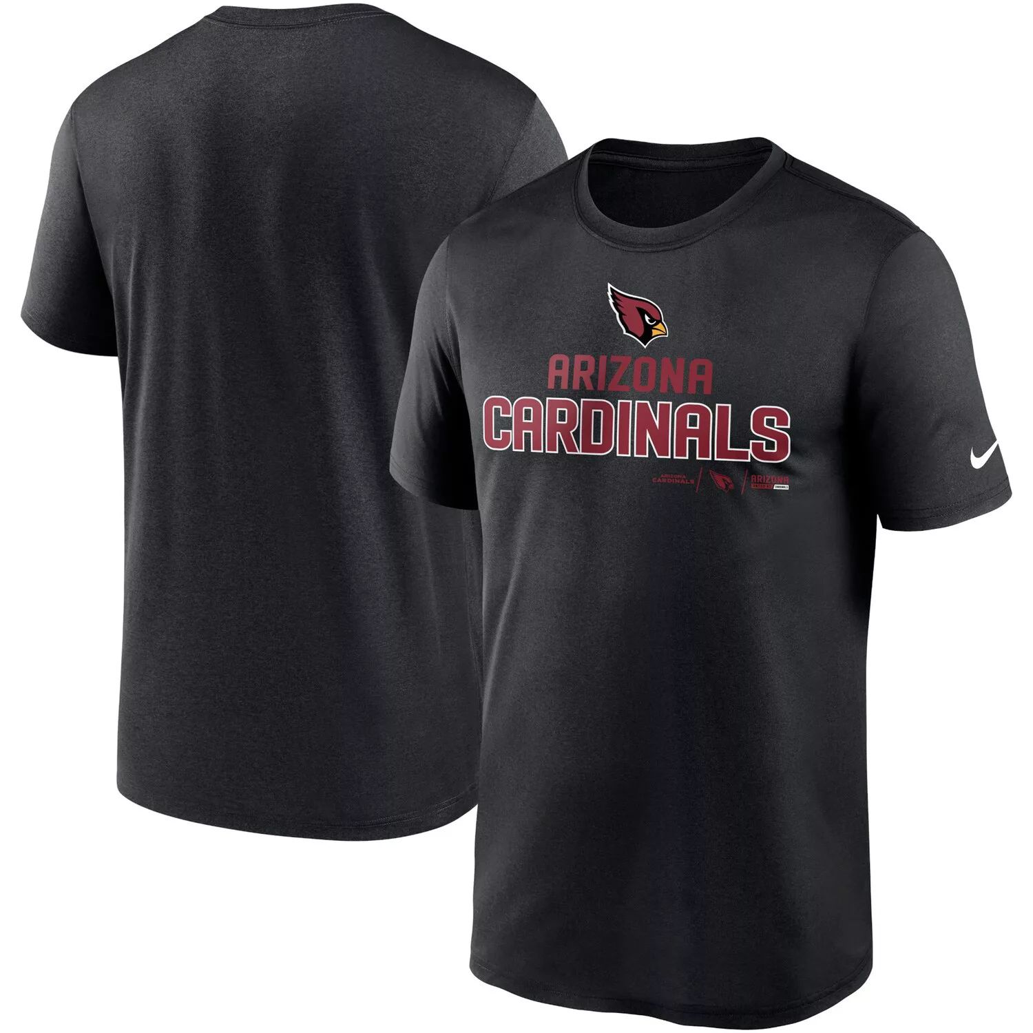 Мужская черная футболка Arizona Cardinals Legend Community Performance Nike