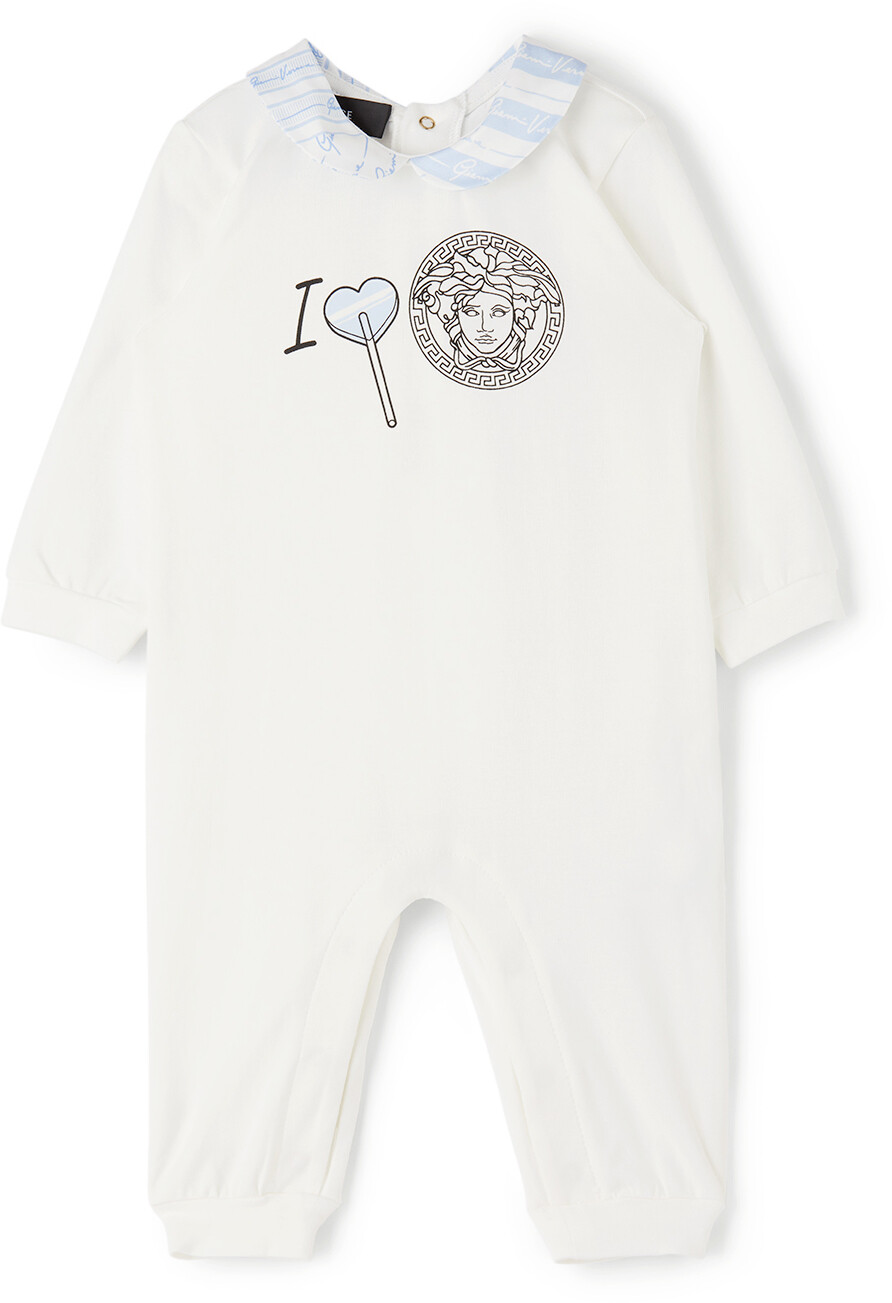 

Боди Baby White I Heart Medusa Белый/Синий Versace