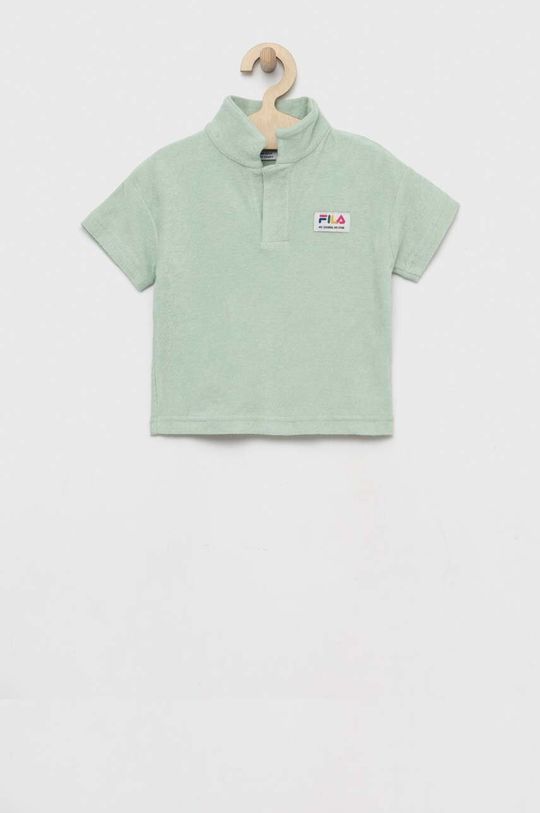 Рубашка-поло из детской шерсти Fila, зеленый