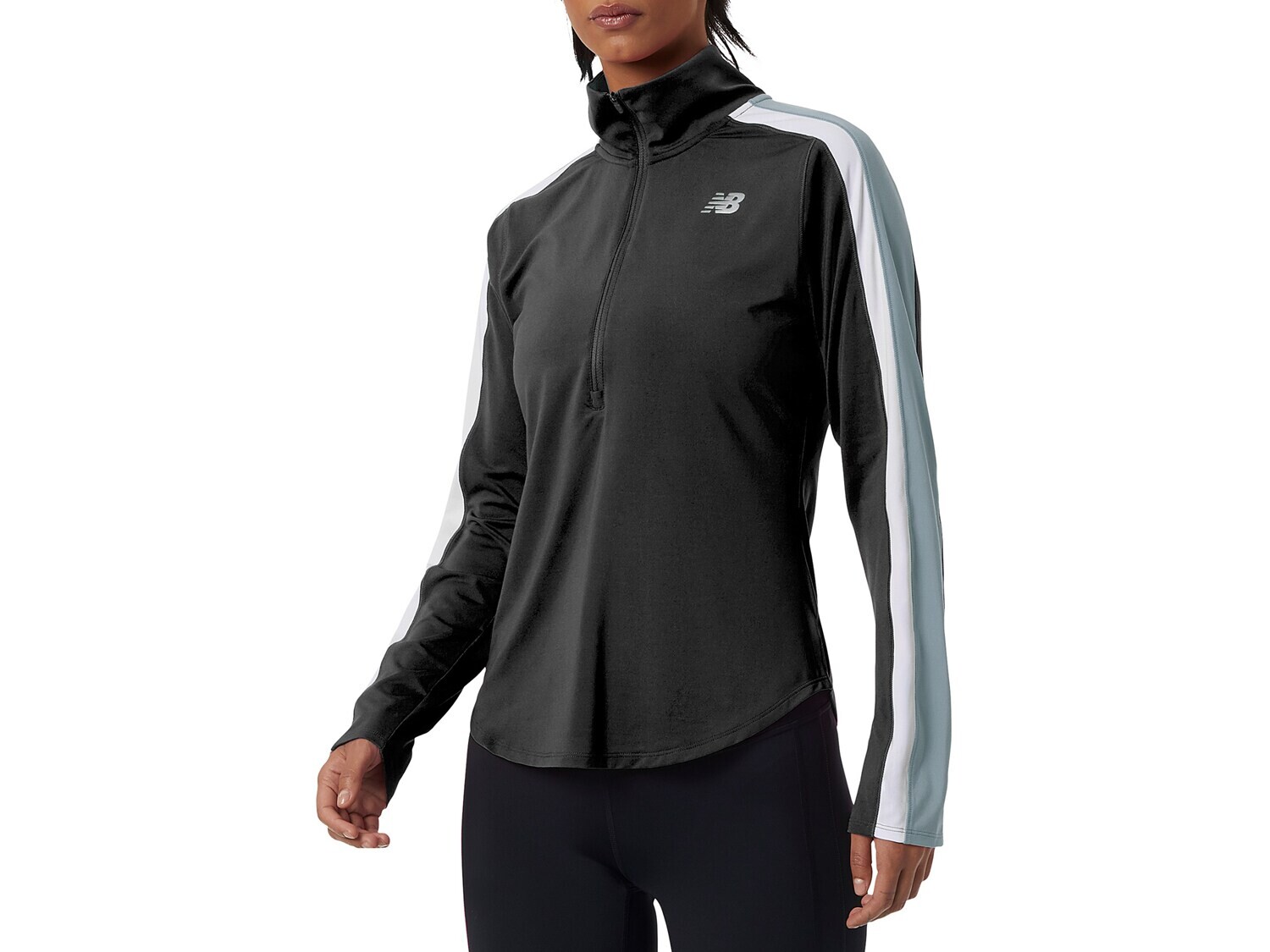 

Пуловер New Balance Accelerate с молнией, черный