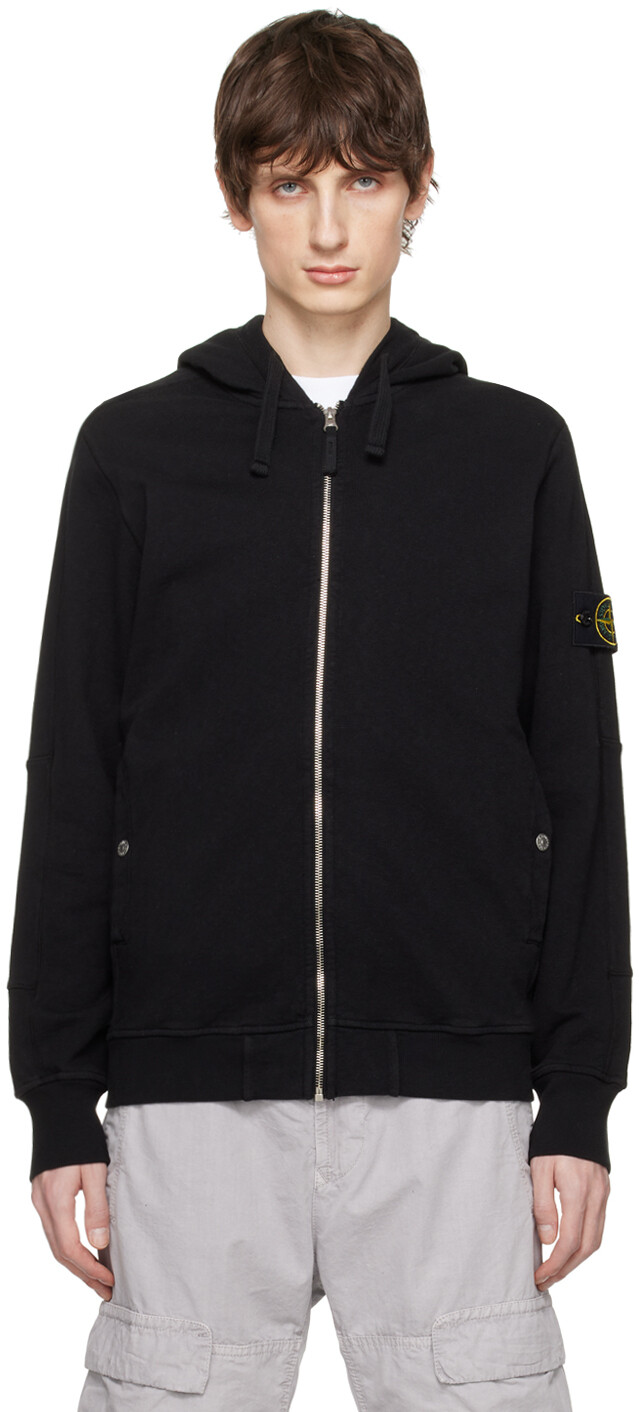 

Толстовка с черной нашивкой Stone Island, цвет Black