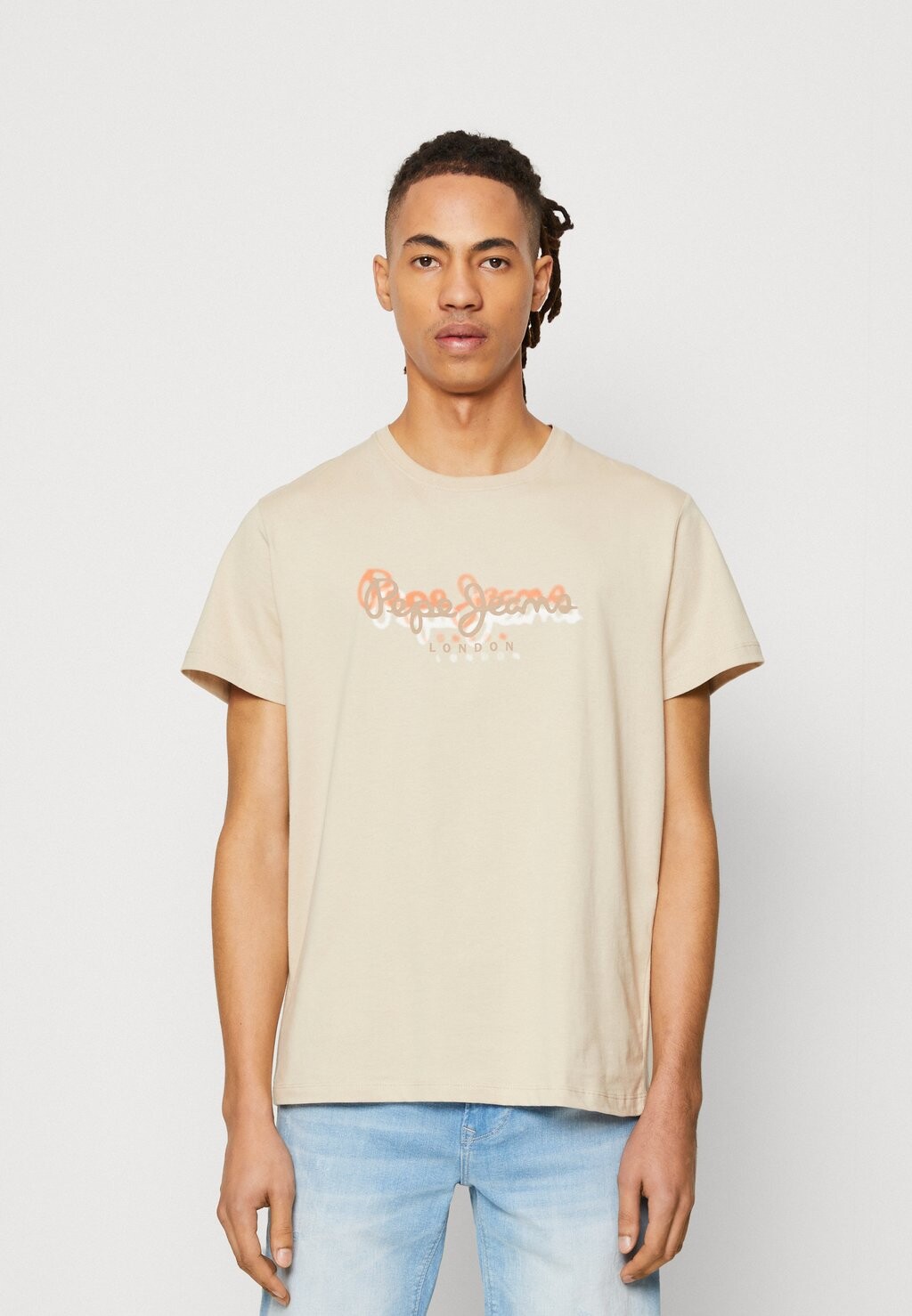 

Футболка с принтом Pepe Jeans, бежевый