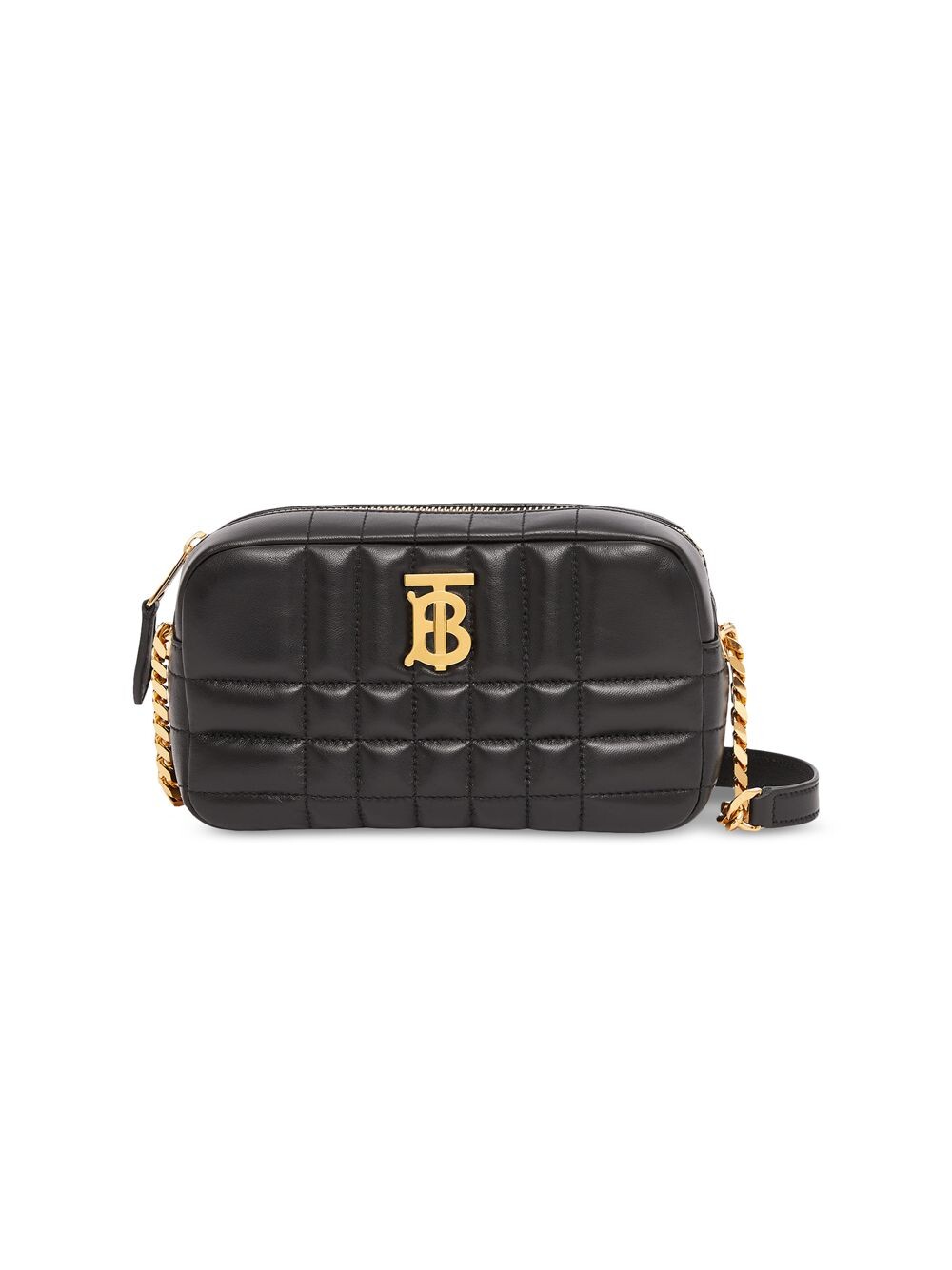 

Стеганая кожаная сумка для фотоаппарата Mini Lola Burberry, черный