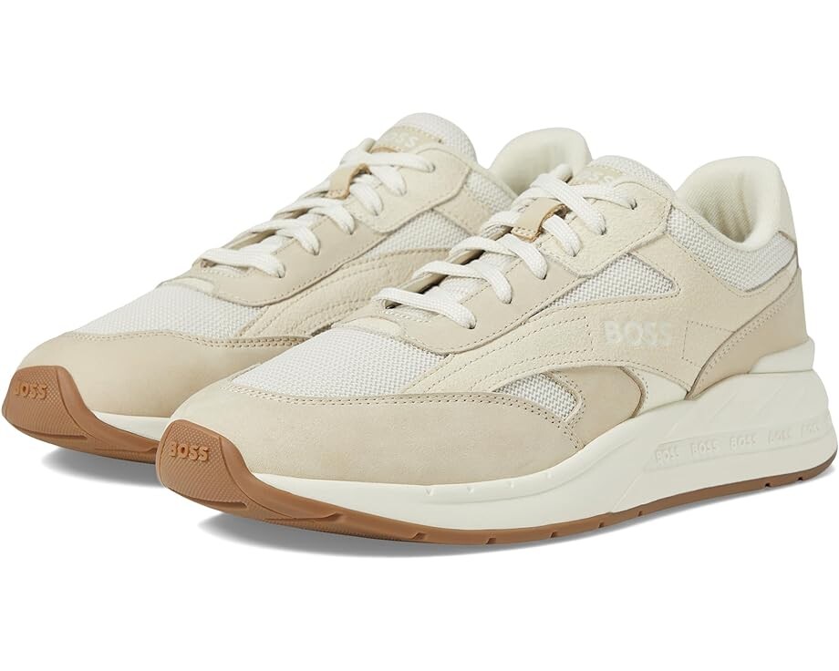 Кроссовки BOSS Kurt Running Sneaker, цвет Light Beige кроссовки boss aiden tennis sneaker цвет light beige