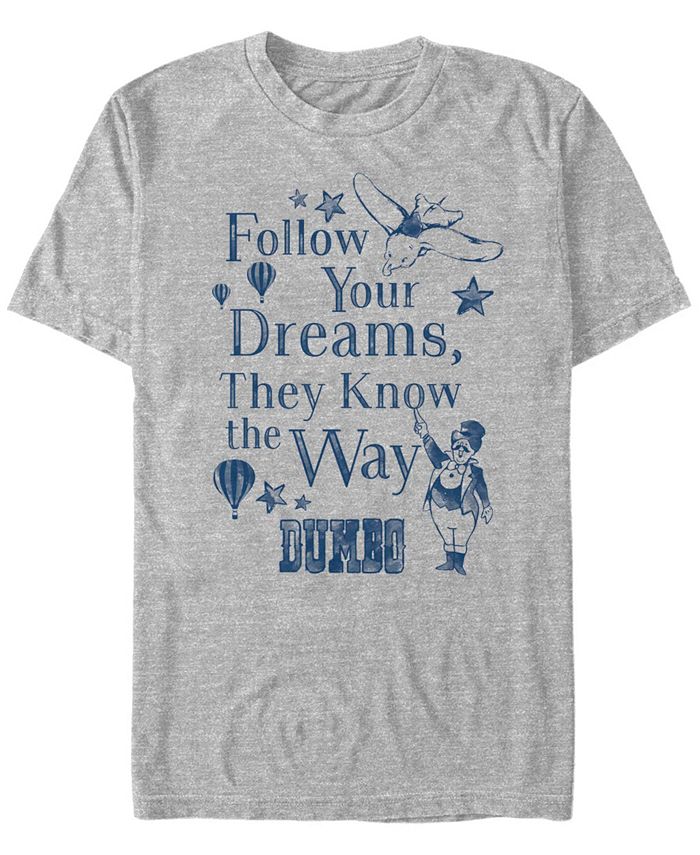 Мужская футболка Follow Dreams с коротким рукавом Fifth Sun, серый пуф дамбо