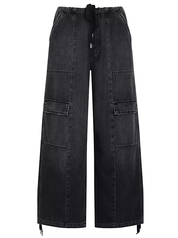 

Брюки-парашюты на шнурке Hudson Jeans, черный