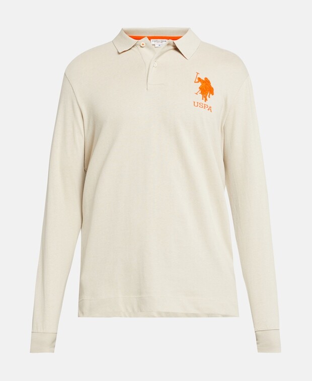

Рубашка-поло с длинными рукавами U.S. Polo Assn., миндальный