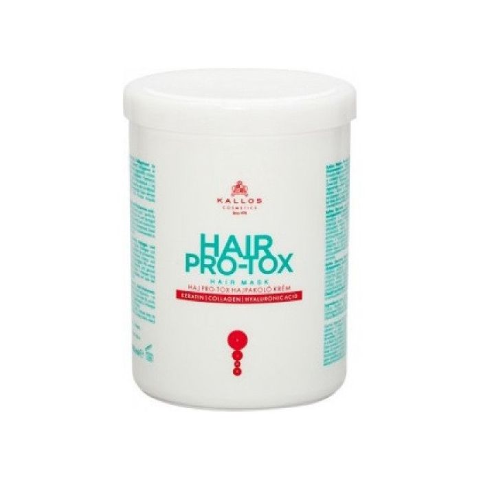 Маска для волос KJMN Hair Pro-Tox Mascarilla Capilar Kallos, 1000 ml восстанавливающий спрей для волос kallos cosmetics deep sea instant care 300 мл