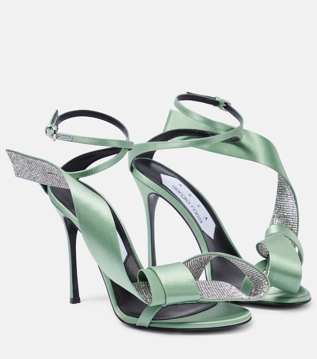 

Атласные босоножки marquise x sergio rossi Area, зеленый