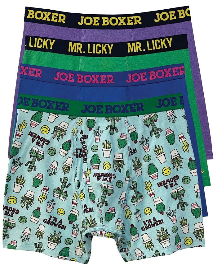 

Мужские трусы-боксеры из хлопка стрейч Cactus, упаковка из 4 шт. Joe Boxer, мультиколор