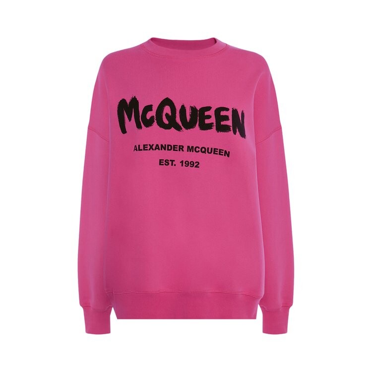 

Толстовка Alexander McQueen Graffiti 'Bobby Pink', розовый