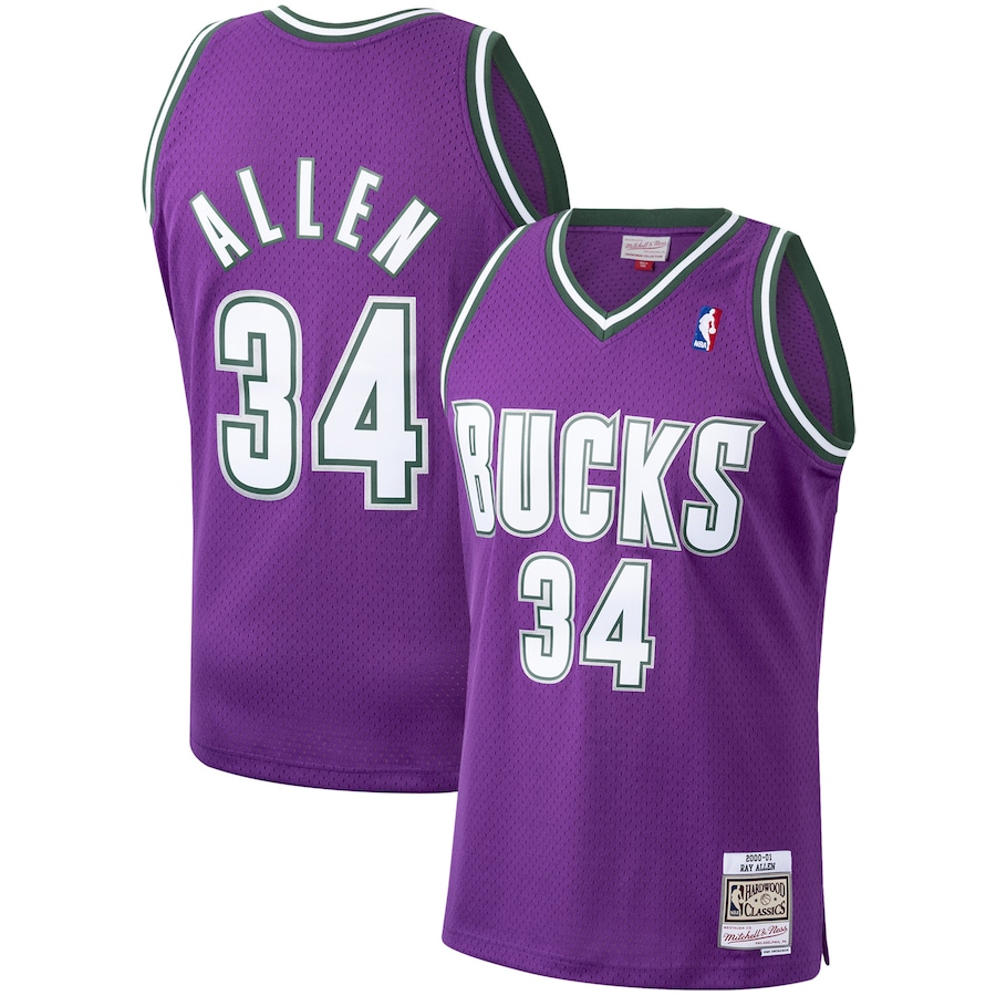 

Джерси Mitchell & Ness Milwaukee Bucks, фиолетовый