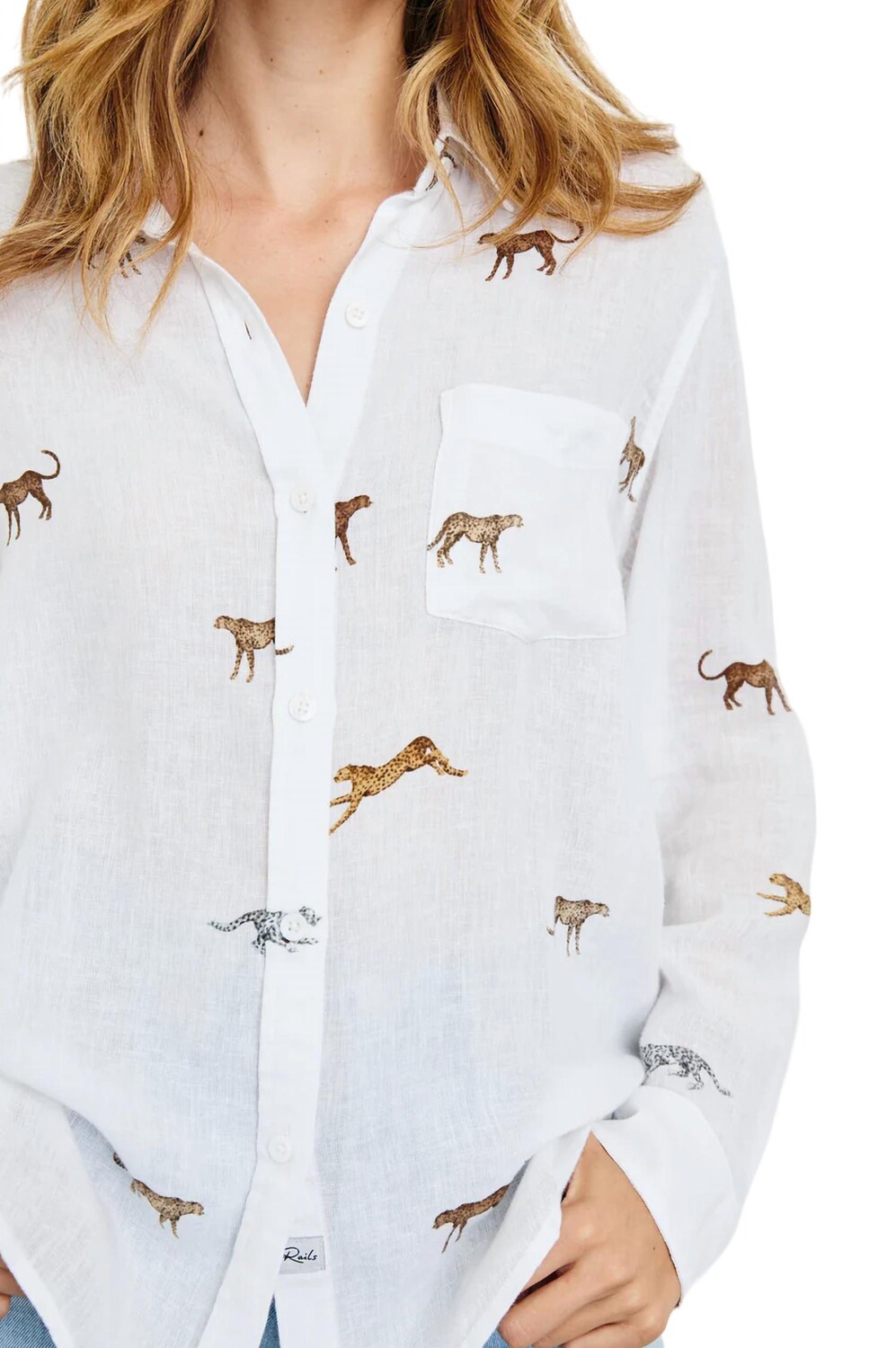 

Рубашка Charli в стиле Safari Cheetah Rails