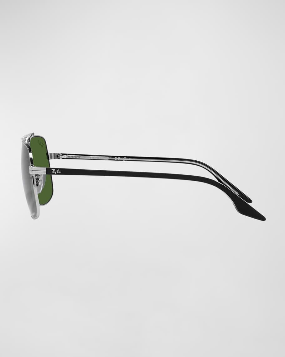 

Мужские поляризованные солнцезащитные очки с двойной перемычкой из металла Ray-Ban