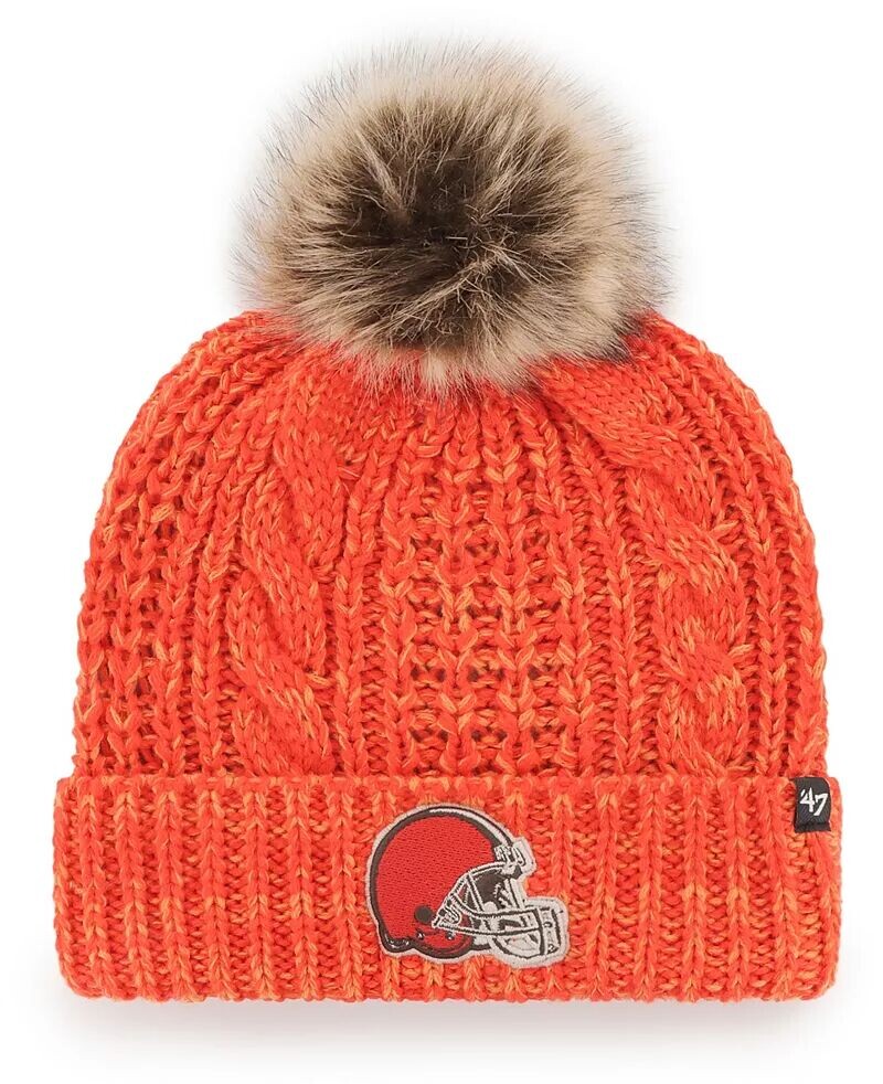 

Женская оранжевая вязаная шапка с манжетами '47 Cleveland Browns Meeko