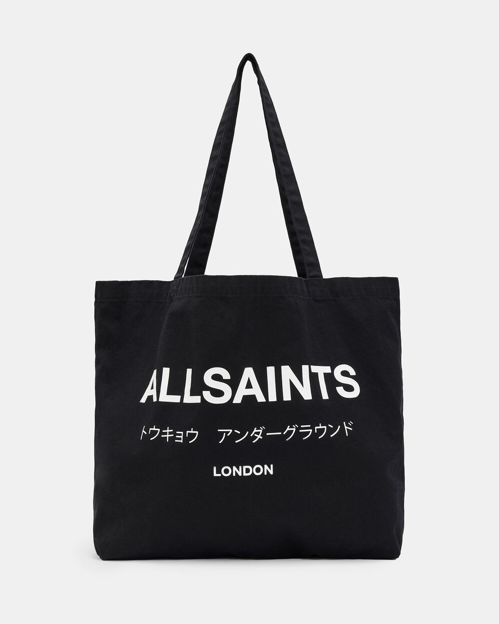 Большая сумка с логотипом Underground AllSaints, черный/мел