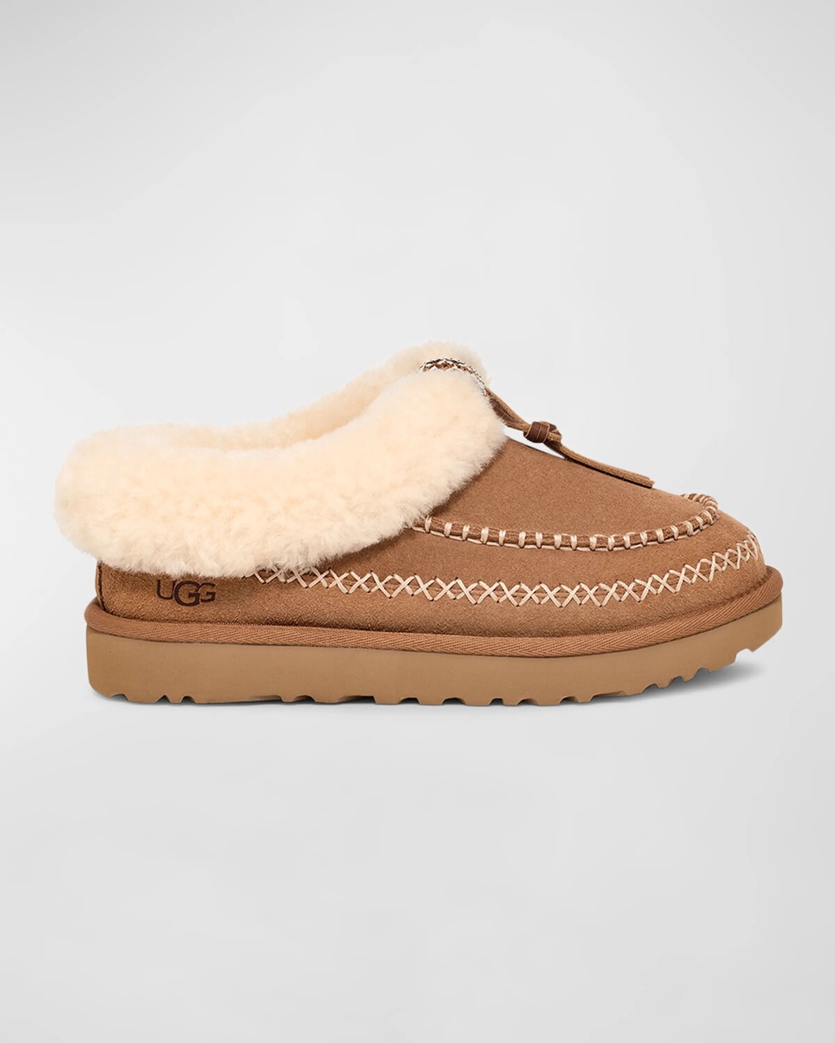 

Уютные замшевые тапочки Tasman из овчины Ugg, цвет Chestnut