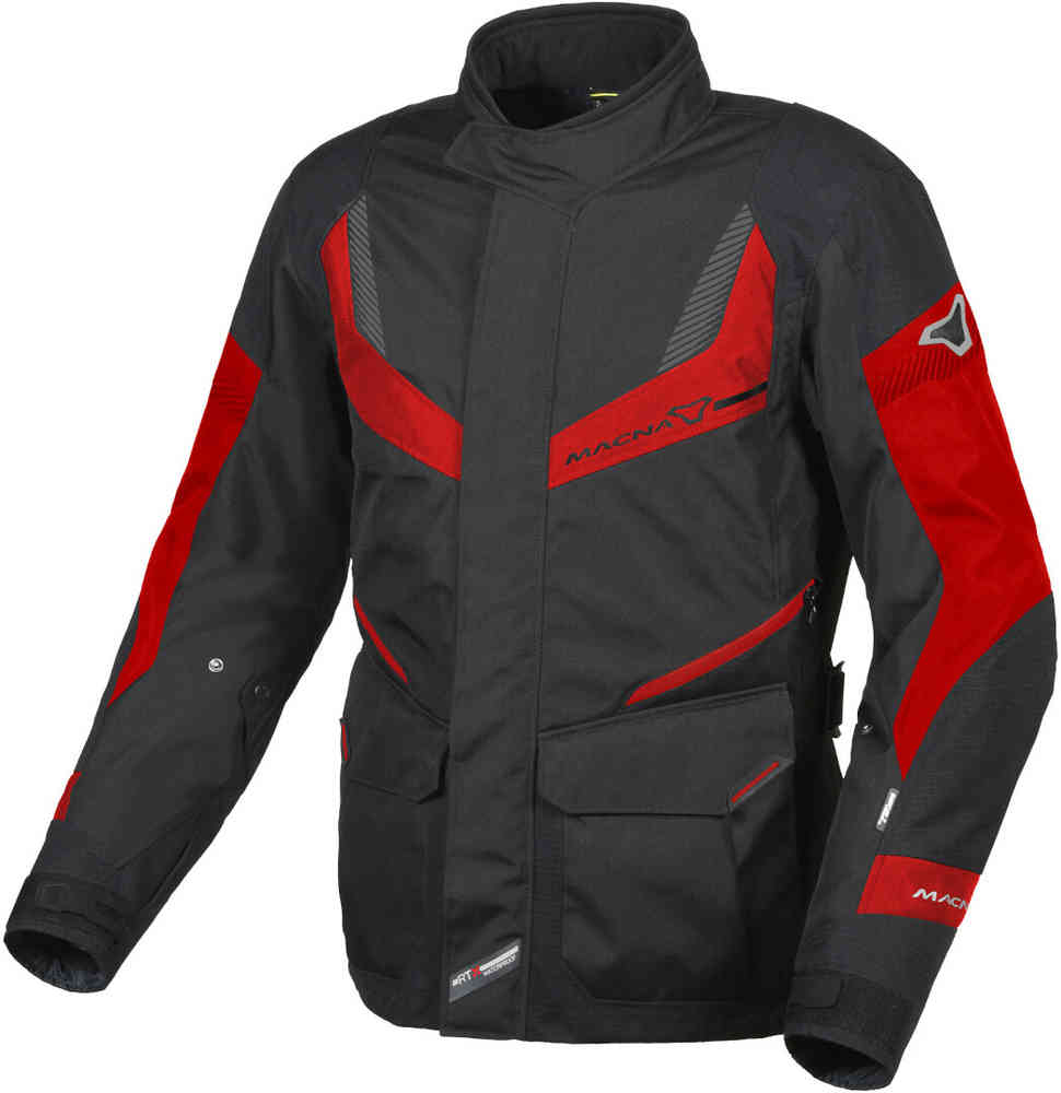 Водонепроницаемая мотоциклетная текстильная куртка Rancher Macna, черный красный фото