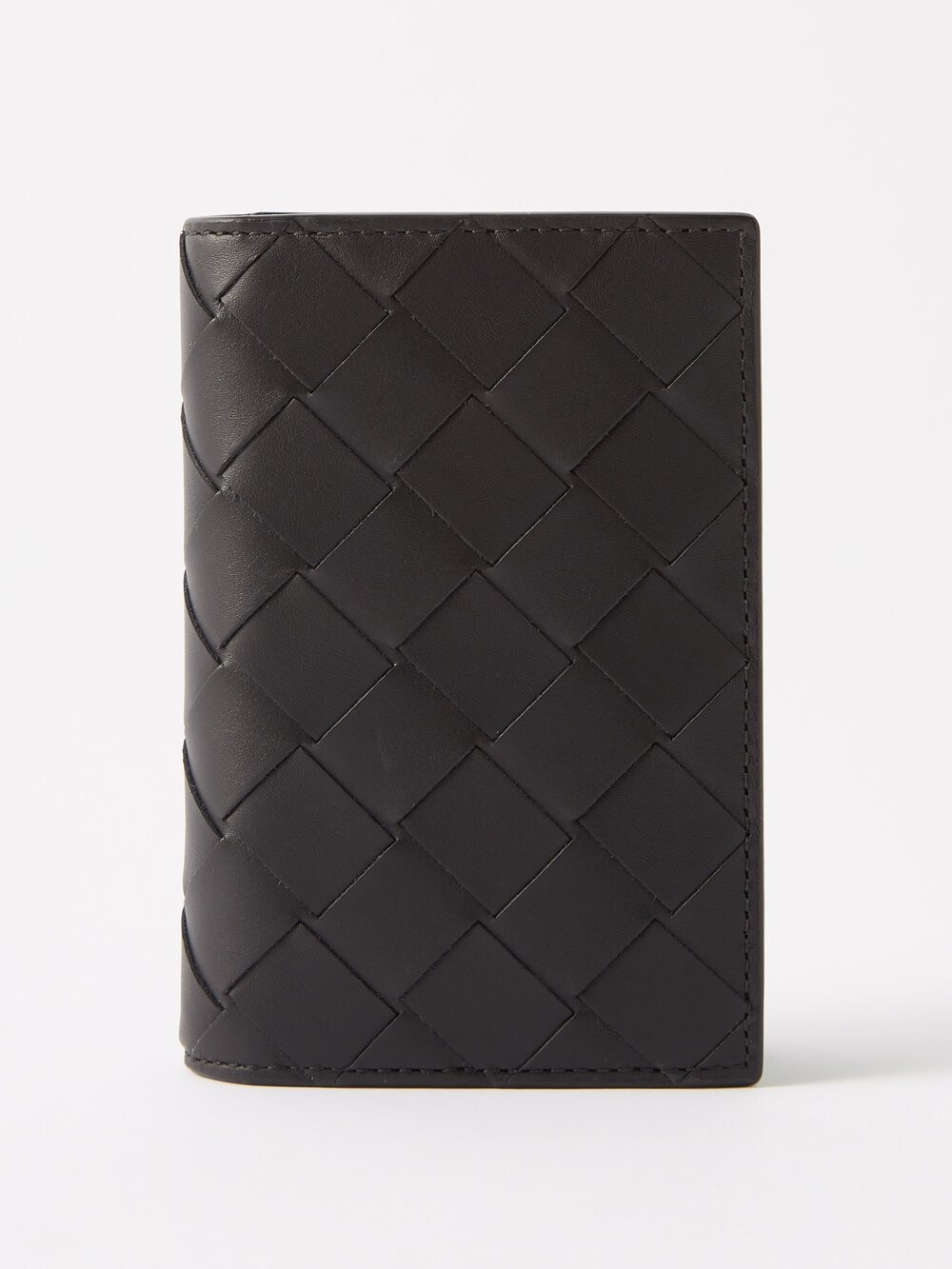 

Складной кошелек из кожи intrecciato Bottega Veneta, черный