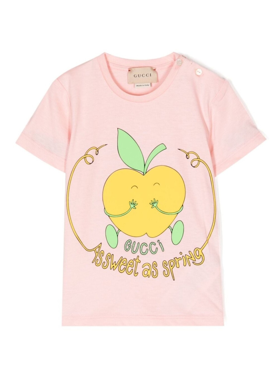 

Gucci Kids футболка As sweet as Spring с логотипом, розовый