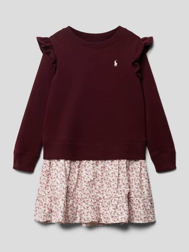 

Платье в образе 2 в 1 Polo Ralph Lauren, бордо