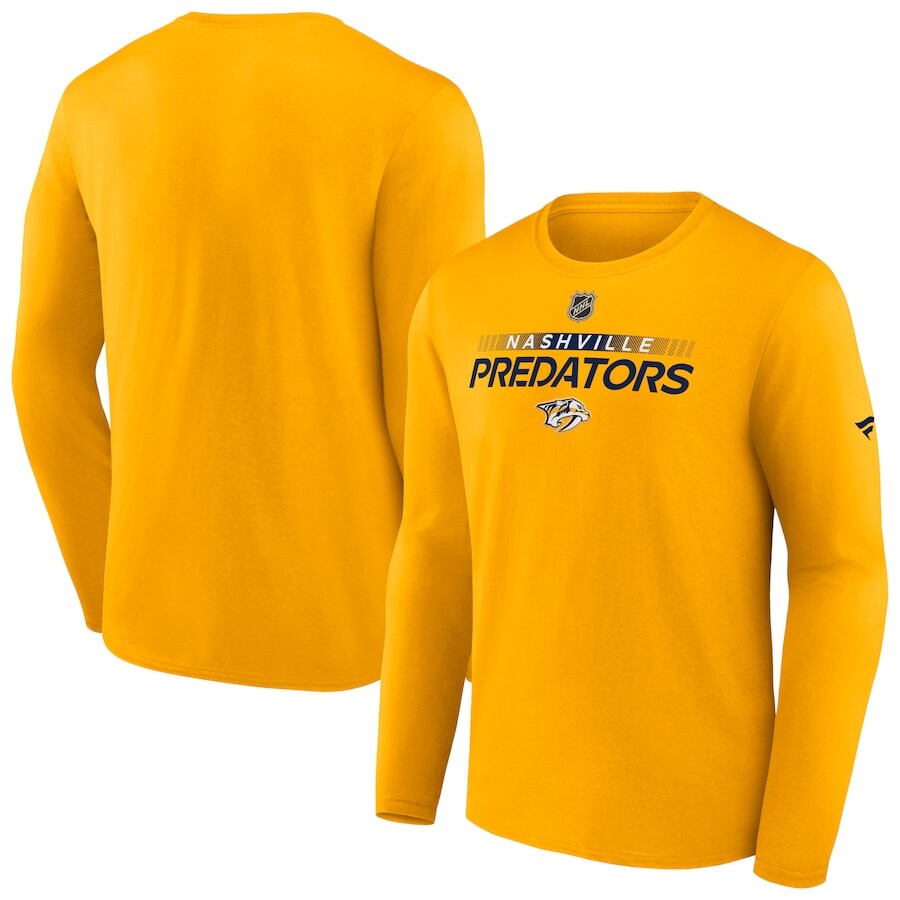 

Футболка с длинным рукавом Fanatics Branded Nashville Predators, золотой