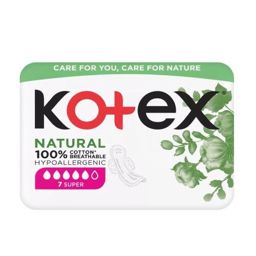 Супергигиенические прокладки, 7 шт. Kotex Natural