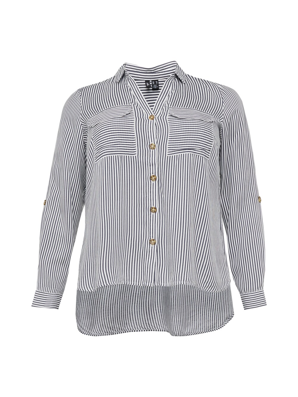 Блузка Vero Moda Curve Bumpy, темно-серый свитер vero moda priya базальтовый серый