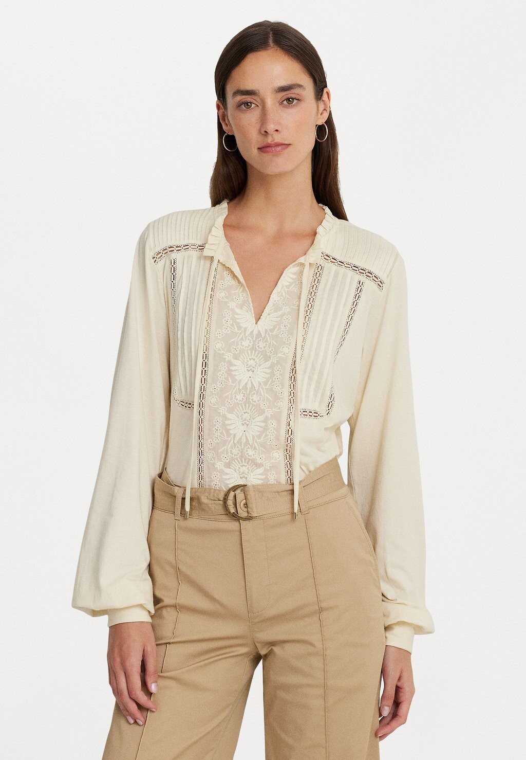 

Блузка Lauren Ralph Lauren BOTILLY LONG SLEEVE, цвет mascarpone cream
